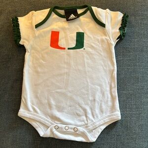 Adidas UM White and Green Kids Bodysuit